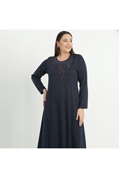 CTK Tekstil Yün Anne Elbise Kışlık Kumaş Büyük Beden Rahat Kalıp