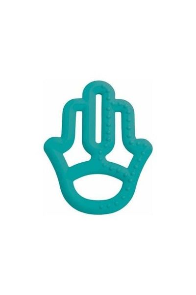 OiOi Teether Mother's Hand Aqua Green