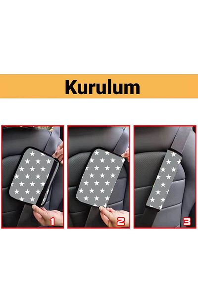 RevuBaby Green Star 25 cm Car Seat Belt - Softener and Cushion