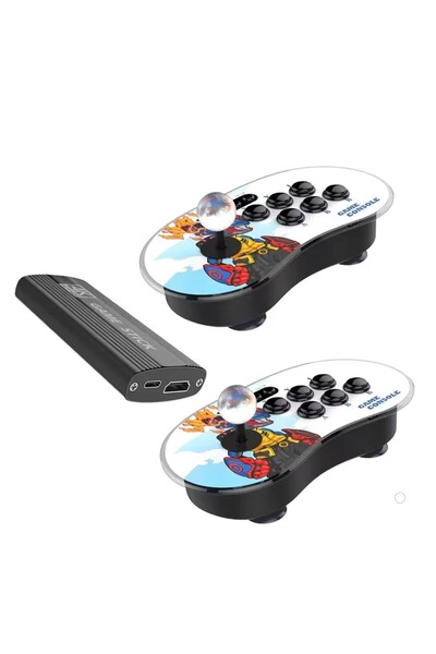 schitec 4K Arcade Oyun Konsolu 10000 Retro Oyunlu 2 Kablosuz Joystickli A16