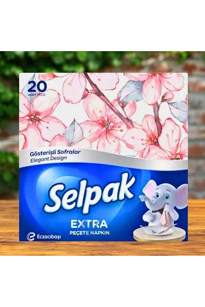 Selpak Extra Floral Patterned Napkin 20 Sheets Napkin Set of 4