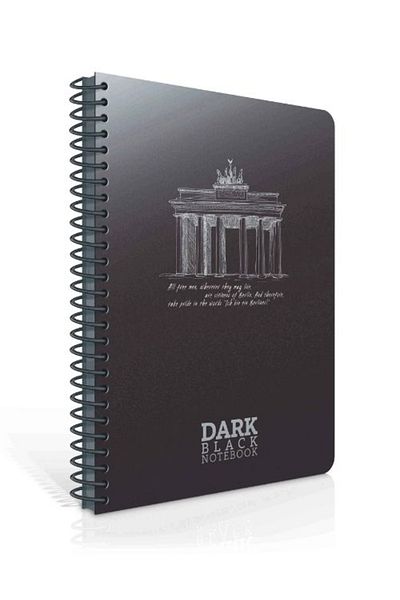 Gıpta Dark Black 50 Sheets Unlined 12x17 Notebook