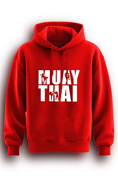 TOP GLORY Суитшърт с качулка и 3 нишки с щампа отпред за МУАЙ ТАЙ MTHAI2272