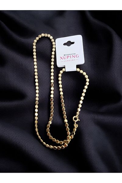 XUPING JEWELRY Melekcehobi Jewelry Xuping 60 cm Scrunch Chain in 14 Carat Gold Color