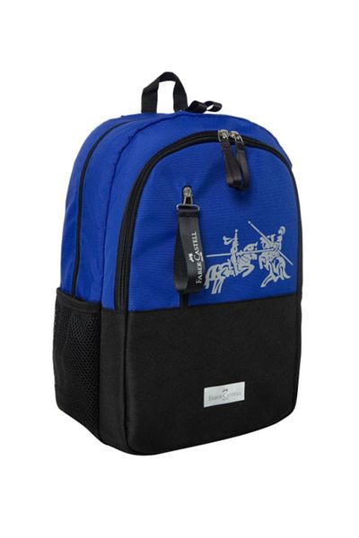 Faber Castell Duo Backpack Blue Black School Bag