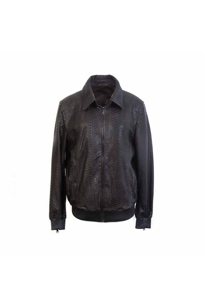 MOCASSINI Men's Textile Brown Leather Coat