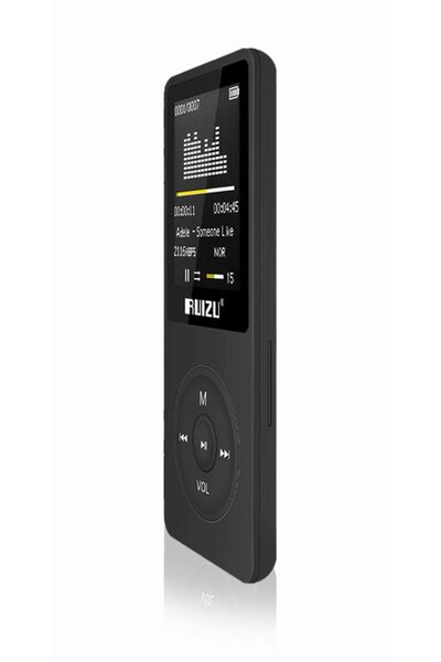 Ruizu X02 Ultra Ince Mp3 Çalar 4gb Fm Radyo Siyah