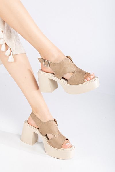 ds Dicle Stil June Side Open Heeled Sandals