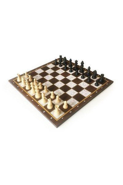 Star Oyun Star Polyester Coated Mother of Pearl Chess Set 54x54 Cm