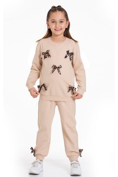 Cici kız Baby Junior New Season Girl's Leopard and Sequin Patterned Children's Set