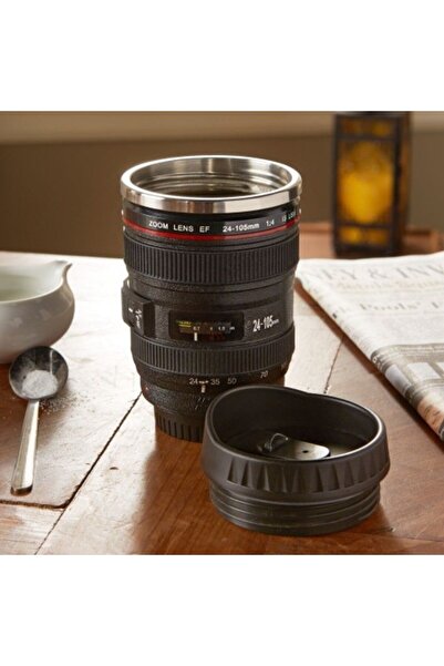 Lexi Bella Coffee Color Steel Tea Thermos - Convenient Hot Cold Cup Mug with Objective Lens