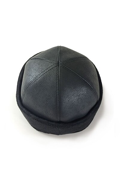 Shark Anatolia Leather Beret Plain Black
