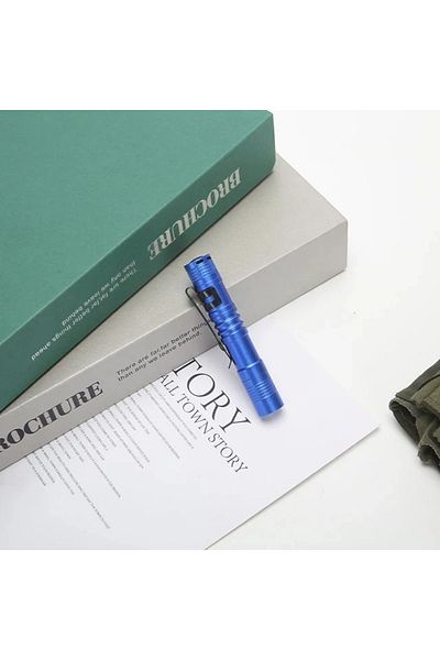 Choice Blue Small Mini Led Flashlight Handheld Pen Light Flashlight Tactical Pocket Torch Penlight With Cli