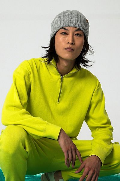 Nordbron Ανοιχτό γκρι Unisex πλεκτό Beanie - Μαλακό απλό σχέδιο, ριμπ πόζι με λεπτομέρεια λογότυπου