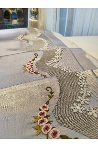 SOFT ONURCEYİZ rokoko islemeli çift kişilik pike takımı