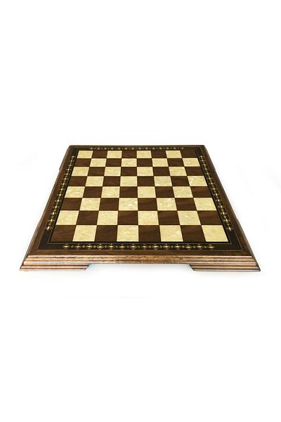 Helena Wood Art Solid Walnut Pearlescent Chess Table 42 Cm