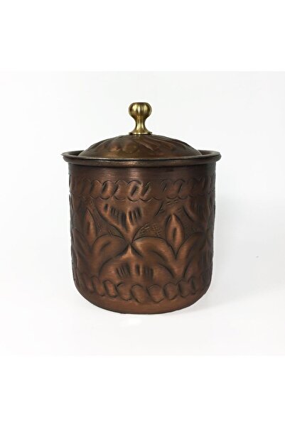 Shark وعاء توابل نحاسي عتيق من الأناضول والزعفران رقم:1