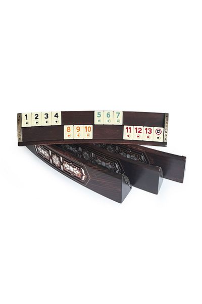 Helena Wood Art Oval Okey Set with Mother of Pearl Inlay 4510