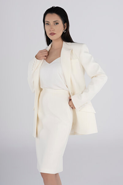 PEARL KALEM ETEK KIRIK BEYAZ KREP KUMAŞ