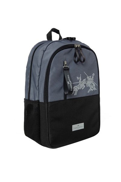 Faber Castell Duo Backpack Gray Black School Bag