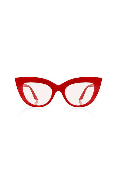 Kinary Red Shiny Cat Eye 1011 Model Women's Sunglasses