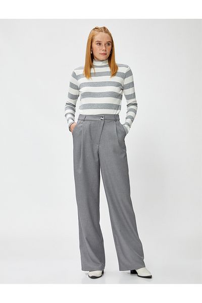 Koton Hose mit weitem Bein und Taillendetail