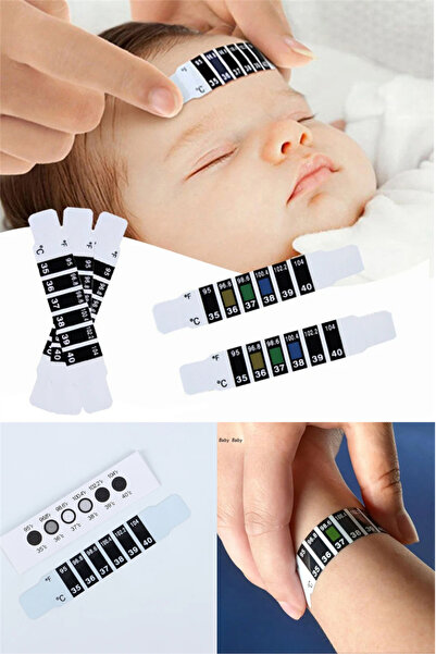 omilife Bebek Çocuk Alın Şeridi Kafa Termometresi Ateş Vücut Sıcaklığı Testi ...