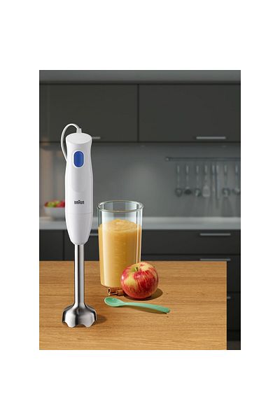 Braun Braun HM1070WH Bowl Mixer, 400 W, 4 speeds + Turbo, 3 L Bowl, 2 paddles, 2 dough hooks, White