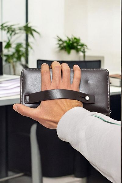 KAFF Brown Zippered Large Size Faux Leather Stylish Phone Holder Card Holder Wallet