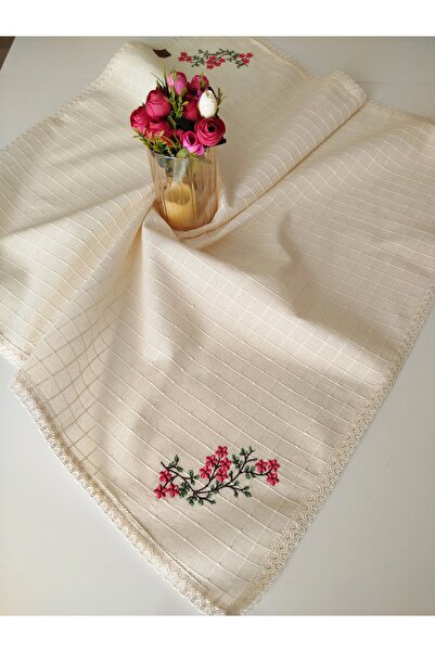 denizli hatırası Buldan Monica Fabric Authentic Embroidered 85X85 cm Tablecloth