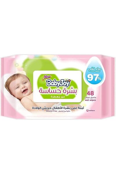 BabyJoy Sensitive Skin, Wet Wipes, Family Pack, 144 Sheets