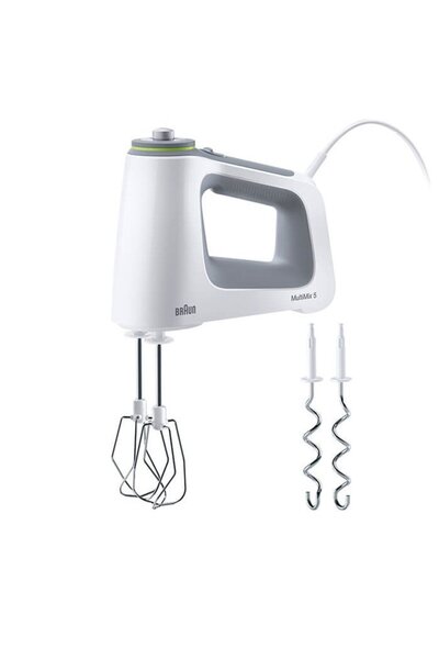 Braun Ръчен миксер Braun HM5100WH, 750 W, 9 скорости + турбо, 2 лопатки, 2 ку...