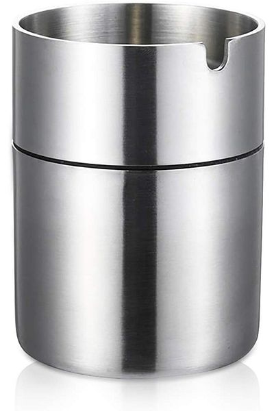 BySevil Decorative Stainless Steel Ashtray |   Restaurant Cafe Ashtray |   Metal Ashtray