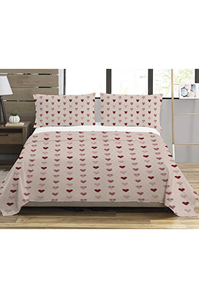 Evmila بيكيه مطبوع على شكل قلب مزدوج (200×220 سم)