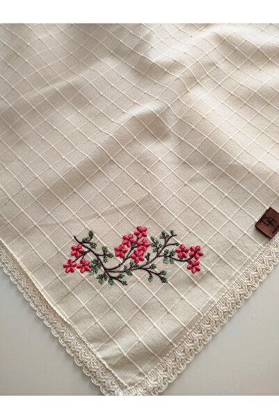 denizli hatırası Buldan Monica Fabric Authentic Embroidered 85X85 cm Tablecloth