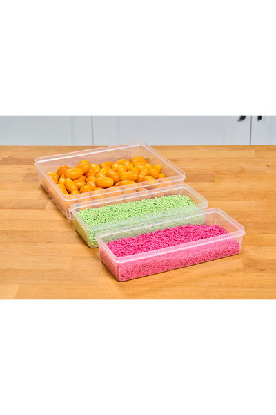 SUPERPUP Storage Container Set of 6 Soft Lid (4 X 1.1 Lt) (2 X 3 Lt) Water Green Freezer, Spray Container