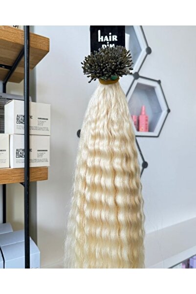 Hairpim Profesyonel 100% İnsan Saçı (0.8 Gr) Platin Perma Plus 50 Adet 70 Cm ...