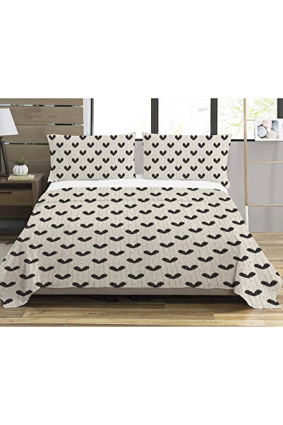 Evmila Heart Patterned, Printed Double Printed Pique (200X220 cm)