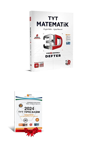 3D Yayınları 3D TYT MATEMATİK VİDEO DERS DEFTERİ  (A YAYINLARI TIPKI BASIM HE...