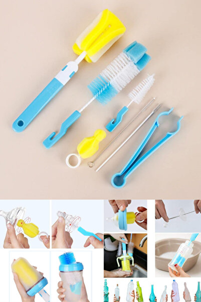 omilife 7 Parça Biberon Kavanoz Termos Suluk Sürahi Bardak Şişe İçi Temizleme...