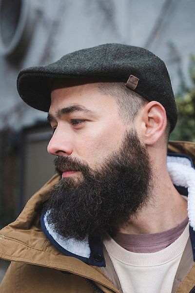 Nordbron Khaki Plaid Mesh Men's Cap - Winter with Soft Texture and Lined Wool