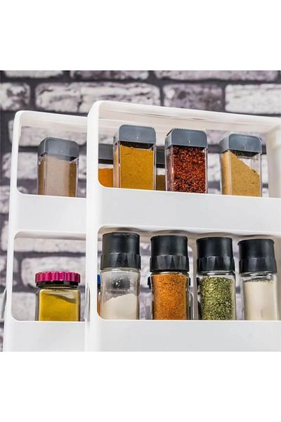 omilife Movable Spice Rack Practical and Fashionable Spice Rack Organizer with Rotating Mechanism
