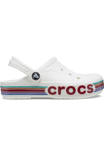 Crocs Rainbow Glitter CLG T Slippers - Children's White Casual Style209731_100
