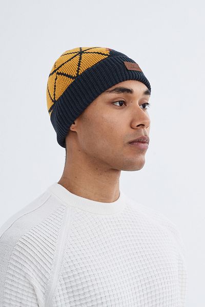 Nordbron Men's Sulfide Block Logo - Soft Knitwear, Stretchy Basic, Double Fold Winter Pegas