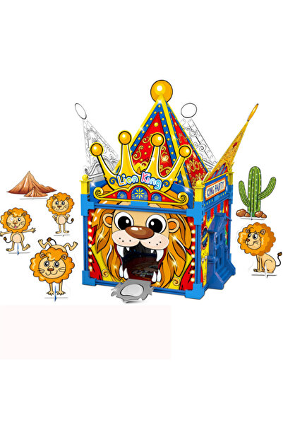 None مجموعة بناء مكعبات الرسم (كوكب البقرة، بيت الأسد الملك) 23-3058