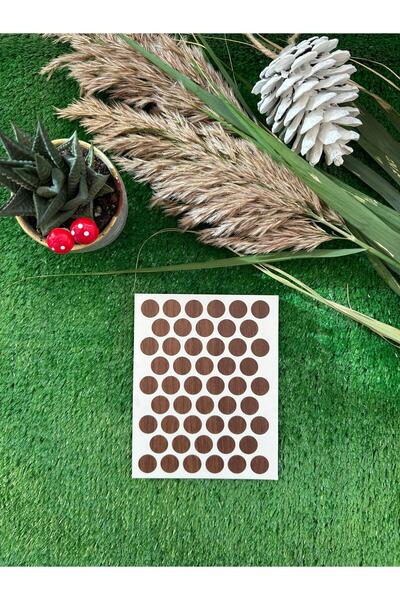 Ekodoğa Vida Kapatıcı Kapağı Yapışkanlı Vida Tapası 50 Adet KAHVERENGİ  Renk ...