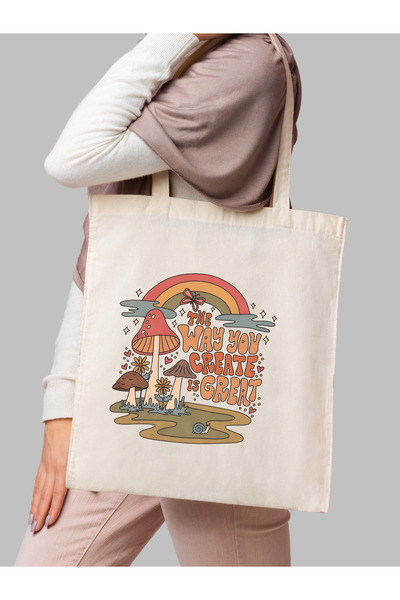 Cemira The Way You Create Great Musroom Tasarım Pinterest Tote Bag Bez Çanta