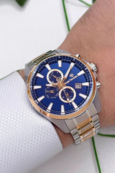 Sergio Tacchini Çelik Kordon&kasa Erkek Kol Saati Gümüş-rose St.1.10167-4 Zms...