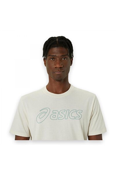 Asics 2031E188 Asics Logo Ss Tee Kırık Beyaz Erkek T-Shirt