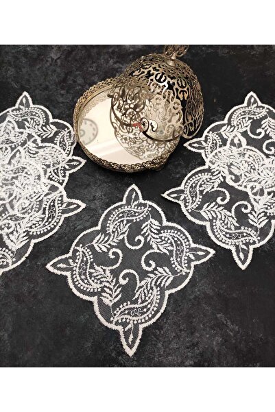 Çt Çeyizci Tekstil 6 bucăți de șervețele de prezentare de culoare cafea - Coc...